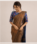 The Aarna Brown Saree Set - SUMETA DESIGNS